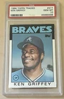 1986 Topps Traded #41T Ken Griffey Atlanta Braves Graded PSA 10 Gem Mint