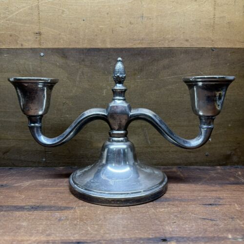 Vintage Academy Silver on Copper Candle Holder Candelabra Candle Stick - Picture 2 of 18