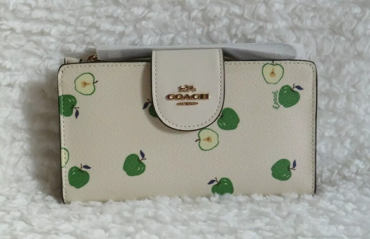 Coach Apple Print Tech Wallet (Chalk) - NWT (C4607) | eBay