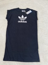Adidas Originals Womens Size XS Black Trefoil T Shirt Shift Dress