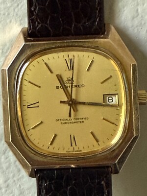 Bucherer Chronometer GP Date Automatic 35mm Wristwatch- RARE