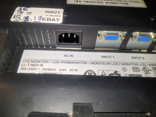 Sharp LL-T19D1-B Monitor TESTED WORKING - 00623 - Picture 7 of 13