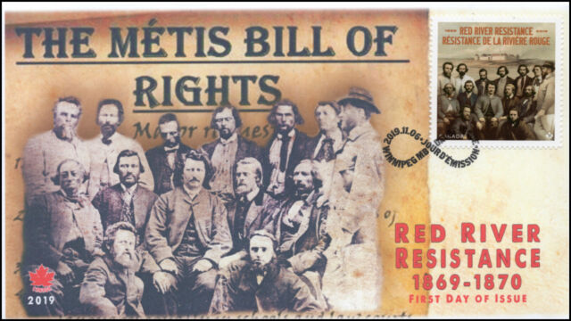 CA19-022 2019 Red River Resistance Pictorial Postmark First Day Cover Metis CA19-022 2019 Red River Resistance Pictorial Postmark First Day Cover Metis