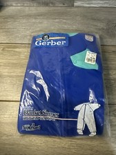Vintage Gerber Toddler Blanket Sleeper 4T 35-38 Lbs Blue Footie PJs 1992