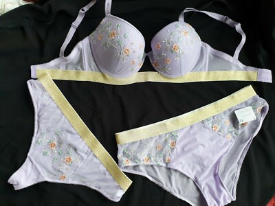CHARLOTT'' Dessous BH 95D + Slip2 oder Tanga4 Evanescence neu mit Etikett