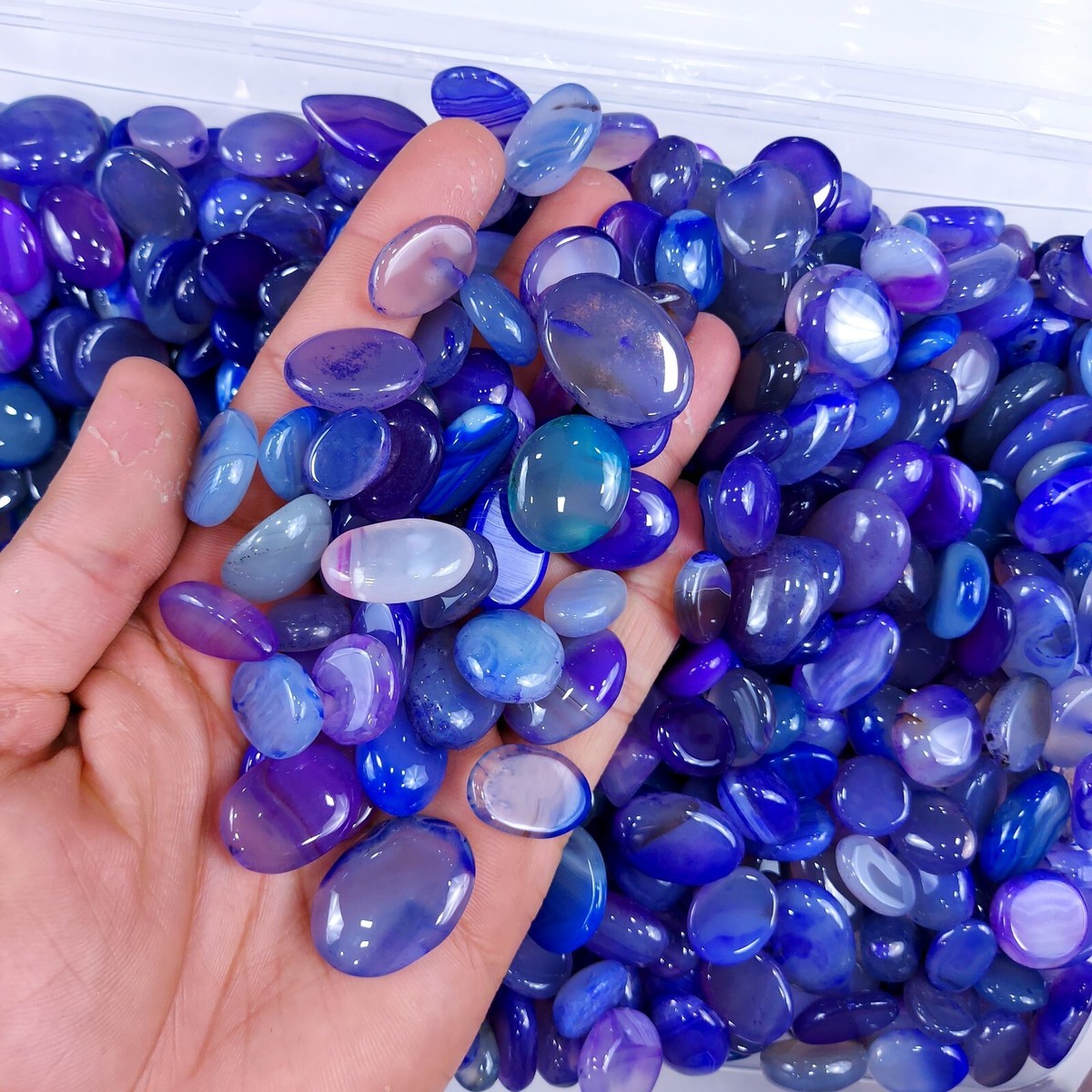 20 Pcs Natural purple Onyx Mix Shape Cabochon Gemstone Lot