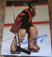 RICHARD BRODEUR SIGNED 8x10 MATTE PHOTO VANCOUVER CANUCKS COA