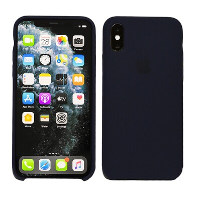 Flüssig Silikon Case für Original iPhone X XR XS 11 12 MAX Pro MINI Schutzhülle 