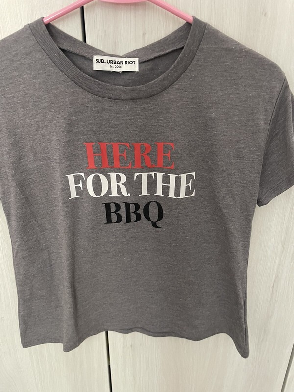 Sub-Urban Riot Kids "Here For The BBQ” Graphic T-shirt in Gray Youth Size XL