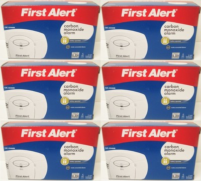 6 Pcs First Alert Carbon Monoxide Alram - AA Battery Powered