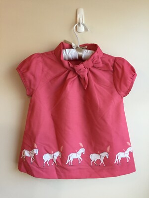 NWT Janie & Jack  Size 3 Pink CAROUSEL PONY Top Shirt 