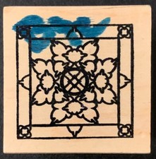 Outlines Snowflake Frame Rubber Stamp