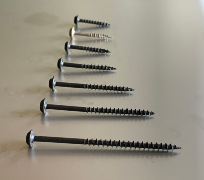Pocket Hole Screws Coarse Thread Square Drive Black #8 X 1.25'', 1.5'', 2'', 2.5''
