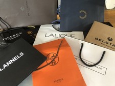 20 Collectable Designer Paper Carrier Bags Hermes Flannels Lalique Osprey