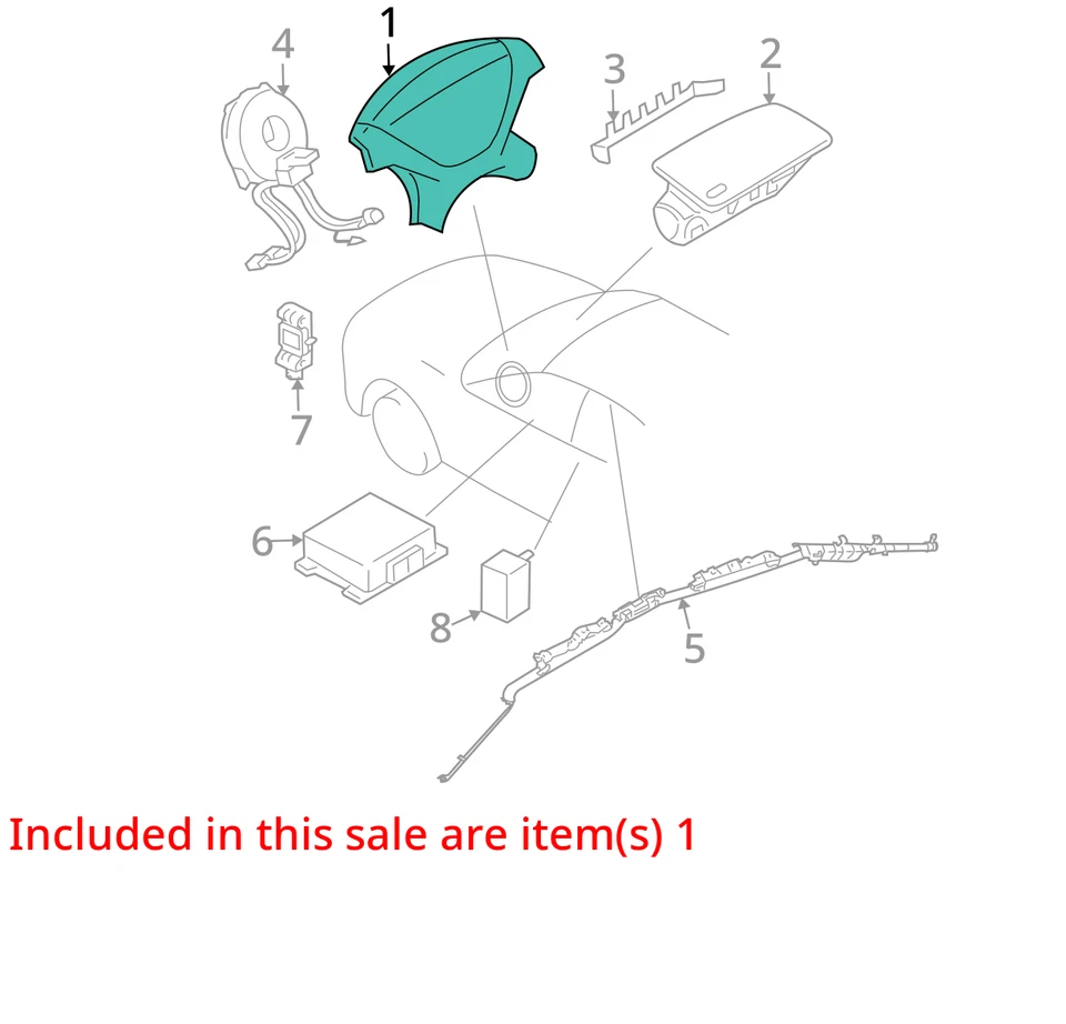 Air Bag Front Driver Wheel Fits 04-06 GALANT 7198432 - Изображение 4 из 4
