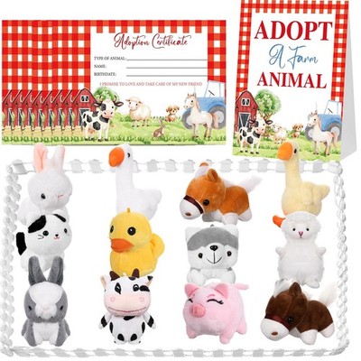 34 Pcs Farm Animal Adoption Party Favors Include 16 Mini Farm Animals 16 Adop...