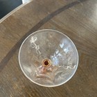 Vintage Fostoria Glass Coup Optic Loop Amber Stem — photo 2