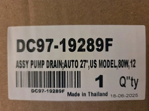 DC97-19289F Samsung Washer Drain Pump Assembly  WA52M8650AV/A4