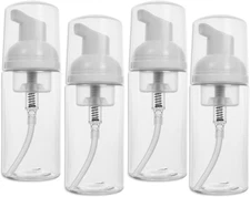 2Oz Travel-Sized Foaming Pump Bottles, 4PCS Empty Foam Pump Bottle, Refillable T