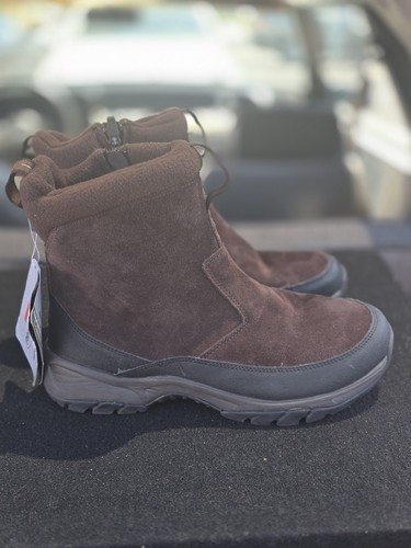 LL Bean Traverse Stiefel Herren Größe 9,5 M braun Leder Slipper Primaloft isoliert
