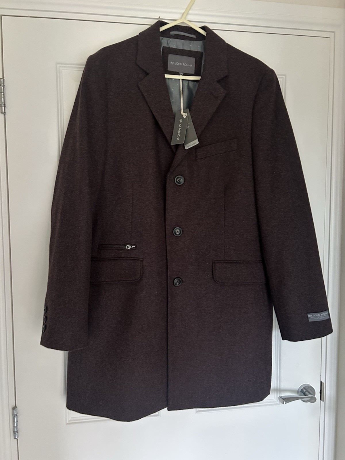 John Rocha Size 44 Chest Xxl Men's Wool Overcoat Blazer Jacket Debenhams New