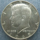 1965-P  40%  Silver Kennedy Half Dollar   "LQQK" & Read Description