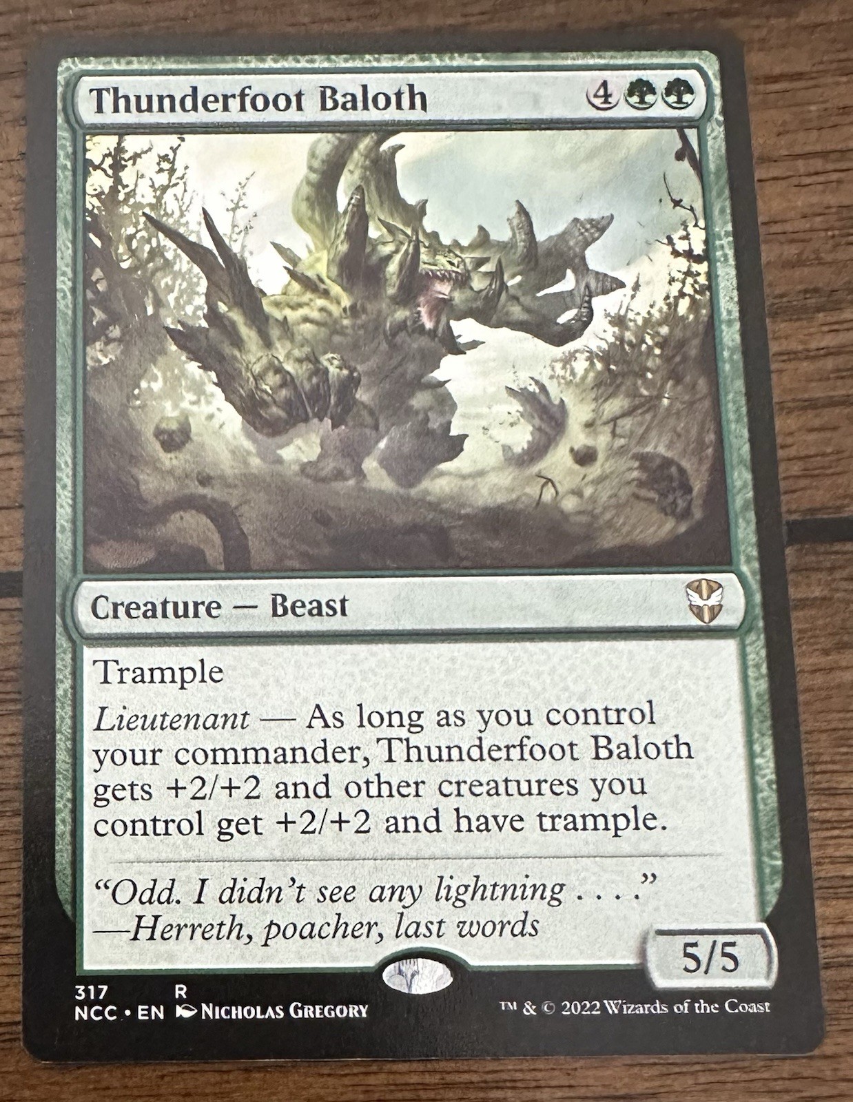 MTG - Thunderfoot Baloth - Commander: Streets of New Capenna - NM