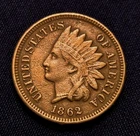 1862 Indian Head Penny Cent ~COPPER NICKEL~ XF  Higher Grade