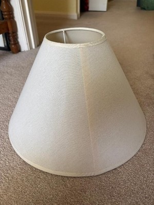 Cream colored Lapshade 15'' base; 5'' top 9'' tall UNO fitting