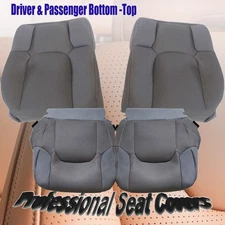 For 2005-2019 Nissan Frontier Cloth Front Driver&Passenger Seat Cover Steel Gray