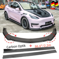 Carbon Optik Spoilerschwert Frontspoiler Seitenschweller Für Tesla Model 3 S X Y