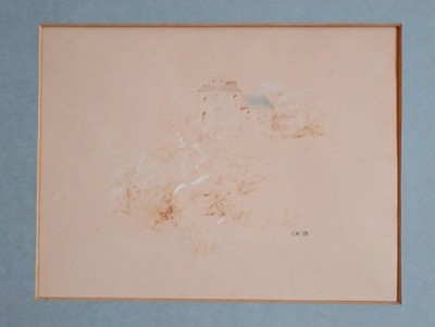 EINE 1978 BLEISTIFT- UND PASTELLZEICHNUNG MIT DEM TITEL '' DER ALTE BAUM '' VON CLAIRE NAYLOR