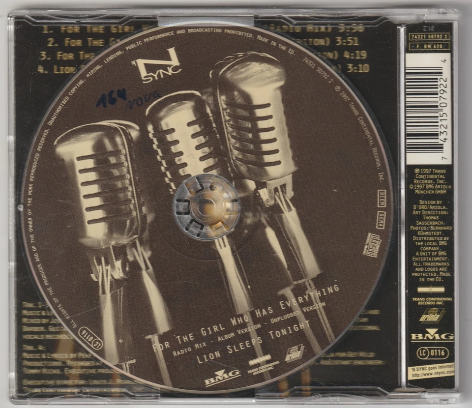 N-Sync - For the girl who has everything [4 Track Maxi-CD, 1997] - Bild 2 von 3