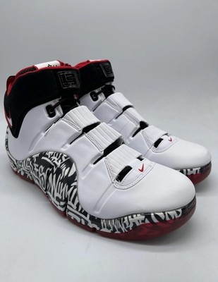 Nike Zoom LeBron 4 Graffiti White Black DJ4888-100 Men's Size 12