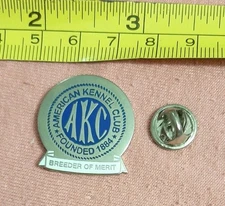 American Kennel Club AKC Breeder of Merit Silver Tone Jacket Lapel Pin