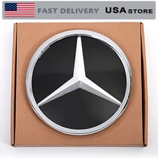 Star Emblem Front Grille Mirror.Chrome Fit For 2013-2018 Mercedes-Benz W205 C117