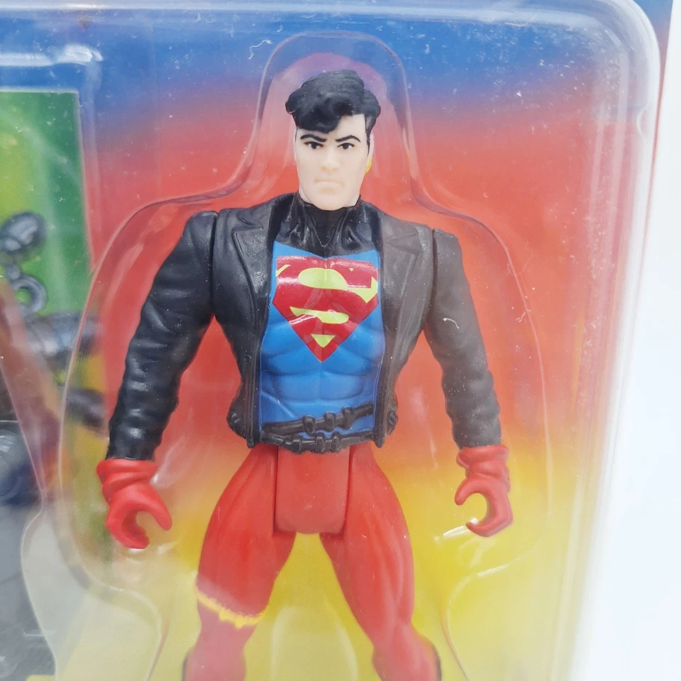 超级男孩超人钢铁侠 1995 年可动人偶 DC 肯纳完整包装 — 第 3/4 张图片