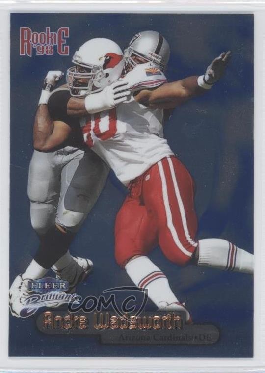 1998 Fleer Brilliants Blue Andre Wadsworth #142B Rookie RC 0c4