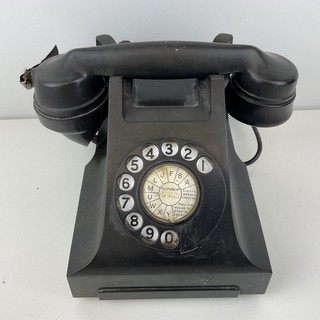Vintage Black Bakelite Rotary Telephone (For Parts/Repairs Only) AP#563