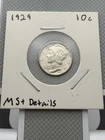 1929 Mercury Silver Dime Nice MS Details