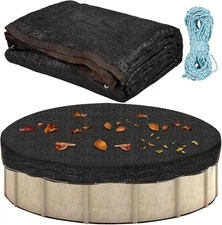 35.6 X 35.6 Ft Leaf Net Pool Covers for 24-33Ft Round Above Ground Pool, 