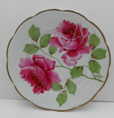 Antique Collectible Imperial PSL Princess Austria Plate H/Painted 9 1/2'' Signed