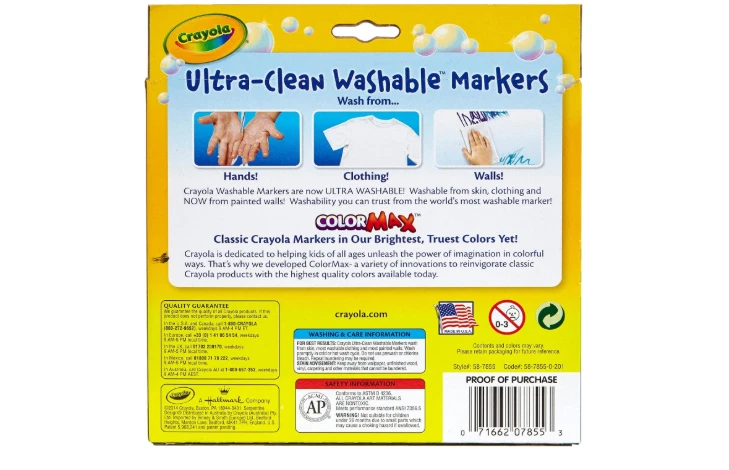 🔯Crayola Ultra Clean Washable Markers Color Max :-: 10 Bright Colours🔯 - image 2 of 2