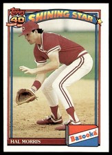 1991 Topps Bazooka Shining Stars Hal Morris #13 Cincinnati Reds