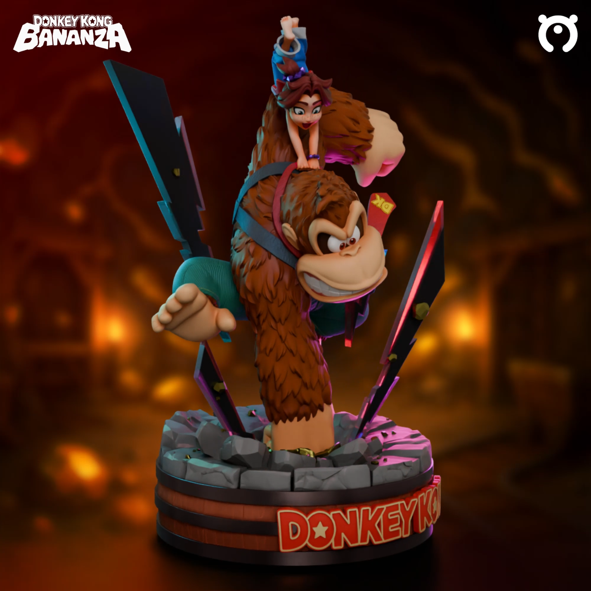DONKEY KONG BANANZA アクスタ付き Donkey Kong Dream Studio Donkey Kong Bananza Resin Statue