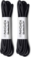 4 Laces 2-Pair Pack Waxed round Oxford Shoe Laces for Dress Shoes Chukka