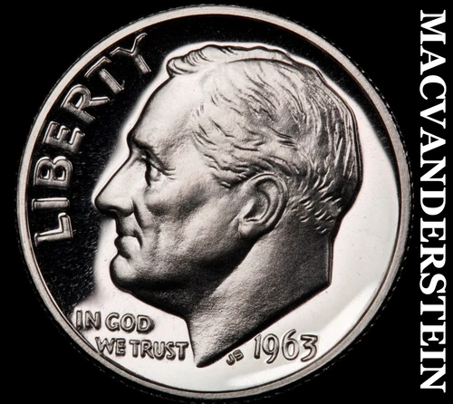 1963 Roosevelt Dime- Silver- Choice Gem Proof Luster No Reserve #J2885