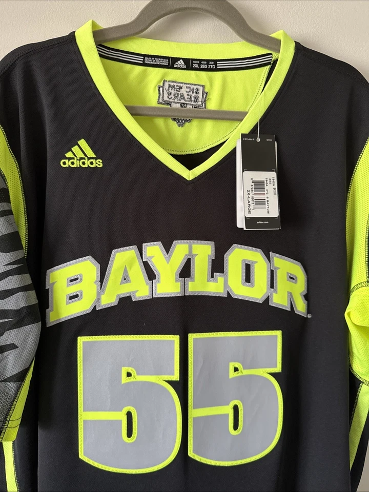 Men’s adidas Baylor University Baylor Bears #55 Basketball Jersey Size 2XL - Blk - Image 2 of 4