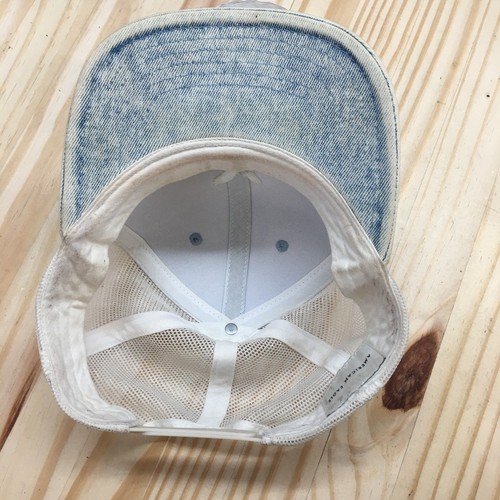 Gorra de béisbol American Eagle para hombre azul OS ajustable denim bordado logotipo - Imagen 9 de 12
