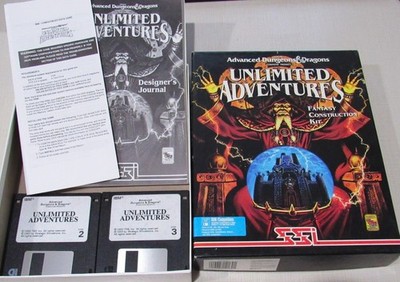 ADV Dungeons & Dragons UNLIMITED ADVENTURES Fantasy Construction Kit 3.5 IBM PC